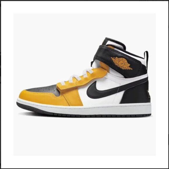 Nike Air Jordan 1 HI FlyEase Ochre CQ3835 107 Size 14 in Yellow/Black NIB Nwt - Picture 1 of 13